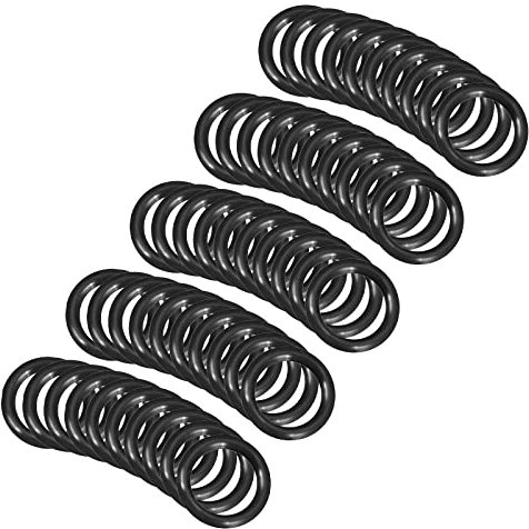 QUARKZMAN 50 Stücke Nitrilkautschuk Gummiringe Unterlegscheibe 13mm x 10mm x 1,5mm für Wasserhahn Klempner Reparatur Dichtung Verbindung, Schwarz