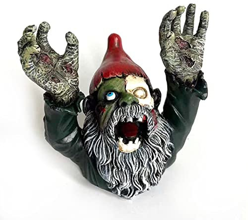 SUQ Horror und lustige Halloween Dekoration, Garten Hof Harz Dekoration Cartoon Zombie Zwerg Zwerg Statue Dekoration Luxus Film Prop Display
