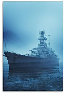 NOHF Schweres Cruiser-Poster für Prinz Eugen Poster, Wandkunstdruck, Retro-ästhetische Raumdekoration, Malerei, Leinwand, Poster für Zuhause und Büro, 20 x 30 cm, ungerahmt