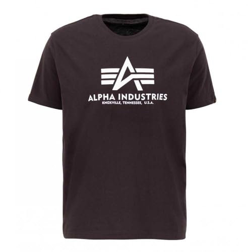 ALPHA INDUSTRIES Herren Camiseta Basic para Hombre Unterhemd, Blickdicht, Jagdbraun, S