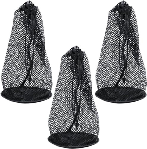 3x Golf Ball Bag Nylon Drawstring Mesh Pouch Golf Ball Storage Bag can Storage 48-56 Golf Balls Bag Golf