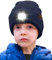 ATNKE Kids LED Beleuchtete Mütze mit Licht,Wiederaufladbare USB 4 LED Laufmütze Extrem Heller Lampe Winter Warme Stricken Mütze Großartig Geschenke für Jungen und Mädchen/Light Navy Blue