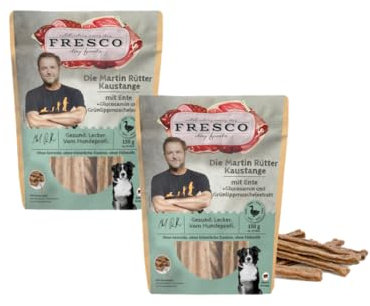 Fresco | Die Martin Rütter Kaustange mit Ente, Glucosamin und Grünlippmuschel | Doppelpack | 2X 150g | kauen trägt zur allgemeinen Zahn- und Maulhygiene bei…