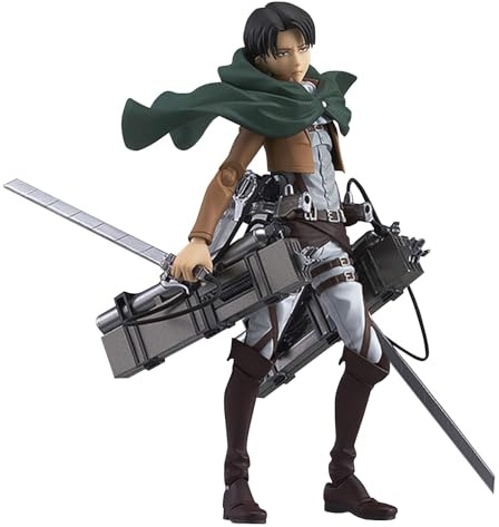 Attacking Giant Figure Staute, Levi Action Figure Modell, Joints Movable, 15cm Levi Captain Figur, Handmade Collectible Desktop Decoration