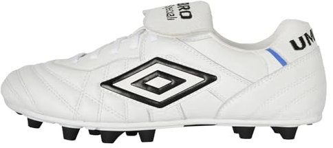 Umbro Speciali Pro 24 GL FG, Tacos de fútbol Hombre, Blanco Negro Azul, 45 EU