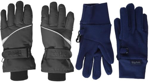Playshoes Finger-Handschuh Schwarz 5 Finger-Handschuh Fleece Marine 5