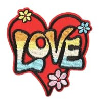 70's Retro Throwback LOVE Iron On Patch LOVE IS LOVE ALL WE NEED IS LOVE Perfect for Jackets, Hats, Backpacks, Uniforms and More