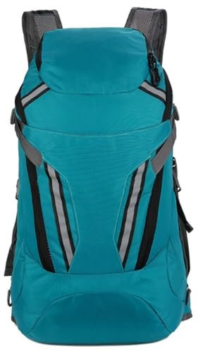 EKSMA Wanderrucksack, Campingrucksack, leichter Reiserucksack, verstaubarer Rucksack, faltbarer Tagesrucksack, wasserdicht, Outdoor-Sport for Damen und Herren(Lake Blue)