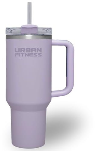Urban Fitness VitalSip Bottle, Cold Hot Drink Travel Mug,1.2L Water Bottle with Handle, Tumbler Cup, BPA-Free, Stylish Modern Design, Pastel Pink