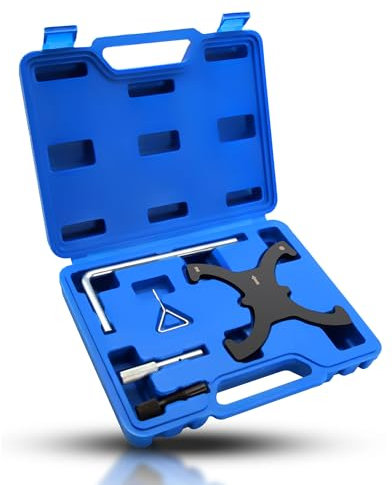 RUIZHI 5 Stück Motor-Einstell Einstellwerkzeugsatz für Ford/Mazda/PSA 1.25-2.5L EcoBoost/TDCi/VVT (Diesel/Benzin) - Nockenwellen-Schwungradblockierung & Steuerzeitenjustierung