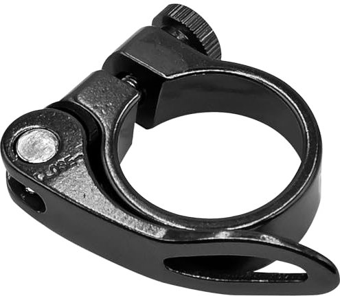 LICQIC 34.9 mm bike Seat Post Clamp, Quick Release Seat Post for MTB, Road, and Casual Bike (Black)