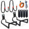 3-H Gartenschlauch Wandhalterung 8PC Set, Schlauchaufhängung Gartenschlauch Halterung Wand, Wandhaken Garage Schwerlast mit Aufbewahrungsgurt, Für Schlauch Staubsauger Leiter Bügelbrett Garten Garage