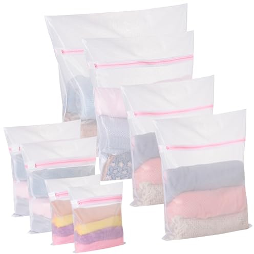 8 Stück Wäschenetz für Waschmaschine, Wäschesack | Feinmaschiges Polyester, Wiederverwendbar, Schützt Unterwäsche & Babykleidung, Auch Für Reise Und Aufbewahrung