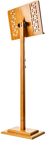 Notenständer, Dirigenten-Notenständer aus Bambus, tragbarer, zusammenklappbarer Violinenständer, tragbarer, leichter Notenständer, mit Retro-Design, Gummifüßen und einer stabilen Basis