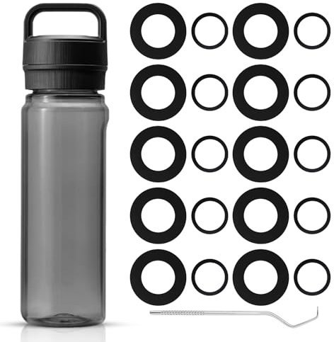 chaseroad 20 PCS Bottle Seal Ring for YETI Yonder 20/25/34/50 oz, Premium Silicone Chug Cap Gasket for YETI Yonder BPA Free, Rubber Seal Replacement to Prevent Water Leakage