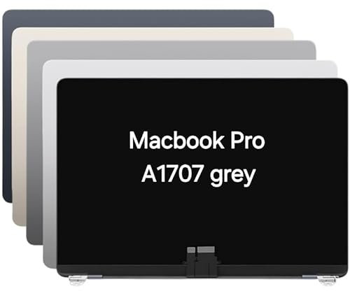 Pantalla LCD para MacBook Pro A1707, Repuesto de Pantalla Completa, Gris, Compatible con Modelo 2016-2017