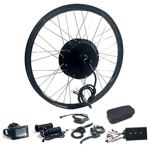 48V 26 2000W Electric Bike Conversion Kit - 26inch 2000W Rear Wheel Kit freewheel eBike Motor - DIY Cycliny Motor- Twist Throttle 7 Speed 50km/h (48V 2000W 26 Rear Wheel)