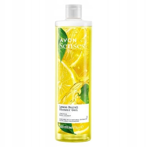 Avon Senses Lemon Burst Duschgel, 500 ml, Zitrone & Basilikum