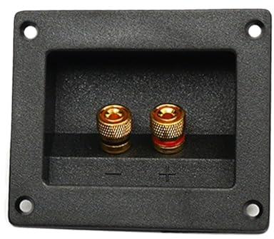 1Pcs 2 Position 303 Pure Copper Audio Junction Box Speaker 4mm Banana Socket Binding Post Terminal Wiring Clamp Cable Connector(1Pcs)