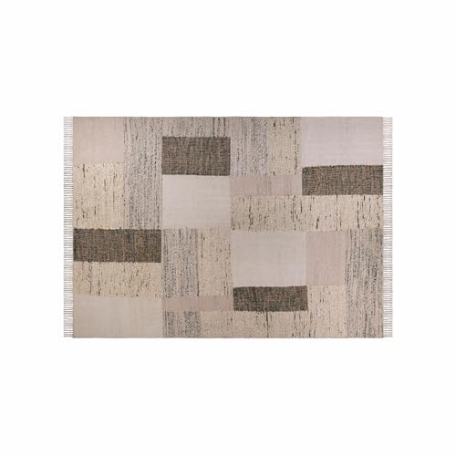 Loberon Teppich Faircliffe - Flach Gewebt - Spürbare Strukturvielfalt - edle Naturtöne - 170x240 cm - Wohntextilien - Wohnaccessoires - Baumwolle - Wolle - Jute, grau