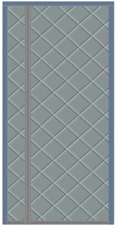Rideau de porte d'hiver Rideaux de porte à isolation magnétique, auto-blindage, portes moustiquaire fermées, rideaux réversibles ouverture gauche et droite(W34inch X H81inch)