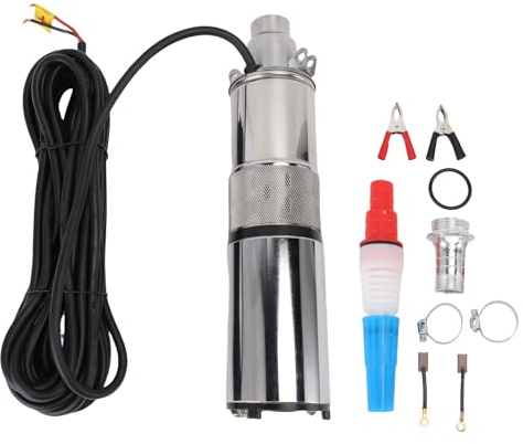 Ausla 260 W Tiefbrunnen-Tauchpumpe, 1,2 M³/h, 40 M Förderhöhe, Edelstahl-Solarschneckenpumpe, 10 M Netzkabel, für die Bewässerung