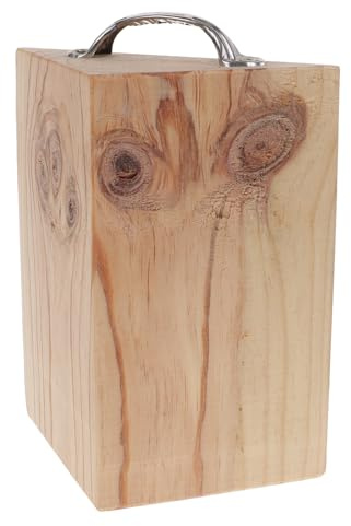 VALICLUD Cale de Roue en Bois Massif 20x16x9 Cm pour Camping-car et Camion, Bloc Stabilisateur Anti-dérapant, Cale de Remorque Robuste et Polyvalente pour Moto et Voiture