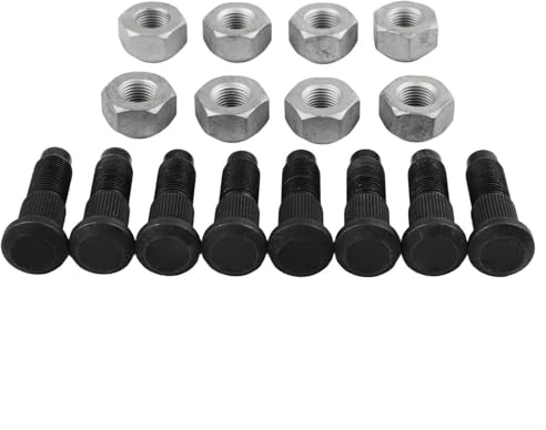 8 teiliges Radbolzen und Mutterset (Teilenummern 6709170/6564669) für Bobcat Baumaschinen – kompatibel mit für Modellen S76, S770, S570, S130, S740, S750, 632, 643, 751, 753, 763, 773