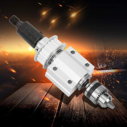 Generic Gruppo Mandrino B10 Non Alimentato Mandrino a 3 Griffe Campo di Serraggio 0,6-6 Mm Precisione 0,005 Mm Cuscinetti a Doppia Flangia con Ruota Sincrona XL20 per la Lavorazio
