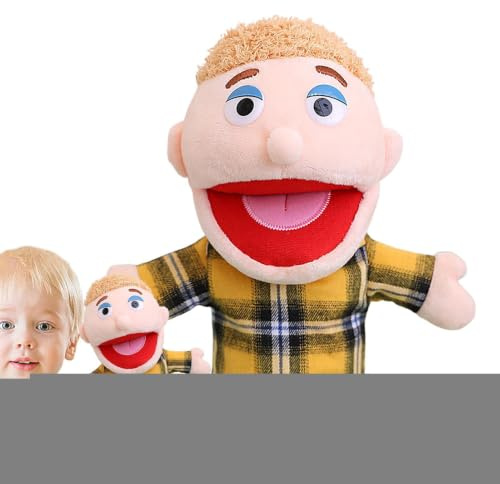 Handpuppen für Familienmitglieder, Plüschpuppen für Familien | Handpuppe aus erzählendem Plüsch | Interaktive Handpuppe zum Dummenspielen, Handpuppe mit beweglichem Mund p