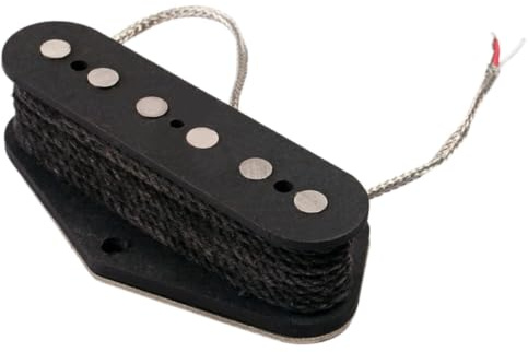 iplusmile Micro Guitare Électrique Vintage Alnico 5 Noir 5 Aimants, Capteur Chevalet Robuste et Conductivité pour Guitare et Basse