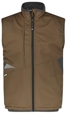 DASSY® Fusion Softshell-Weste - Größe XL - LEHMBRAUN/ANTHRAZITGRAU