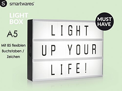 Smartwares 10.043.66 (IOL-002-BW) A++ to E, Light box A5 leuchtenkasten, Plastik, weiß, 5 x 22.5 x 16 cm