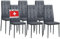 Albatros Esszimmerstühle 6er Set Rimini, Grau - Edles Italienisches Design, Kunstleder-Bezug, bequemer Polsterstuhl - Moderner Küchenstuhl, Stuhl Esszimmer oder Esstisch Stuhl