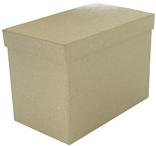 Décopatch BT043C Box (aus Pappmaché zum Verzieren und Personalisieren, rechteckig, 17 x 10 x 12cm) 1 Stück kartonbraun
