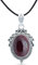mantraroma Kettenanhänger 925 Silber Granat roter Stein Edelstein Kettenanhänger Damen Sterling Silber Halskette Anhänger Geschenk (MAH-124-02)