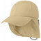 Lipodo Supplex Cap mit Nackenschutz Damen/Herren - Wasserabweisend - Aus Nylon - Mit UV-Schutz 40+ - Gummizug hinten - Abnehmbarer Nackenschutz - Sommercap Frühjahr/Sommer beige XL (59-60 cm)