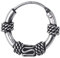 NKlaus 925 Silber Einzel Ohrring Keltische CREOLE Gothic Celtic Bali EINZEL 12mm 5035