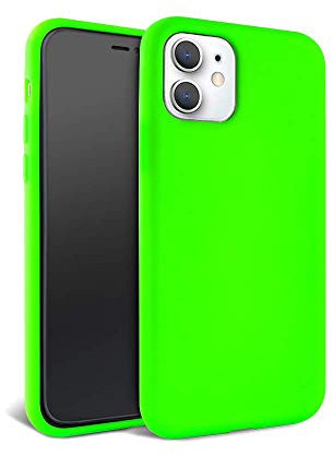 FELONY CASE - iPhone 12 Mini Case - Stylish Neon Green Silicone Phone Cover - Wireless Charging Compatible, 360° Shockproof Protective Cases for Apple iPhone 12 Mini