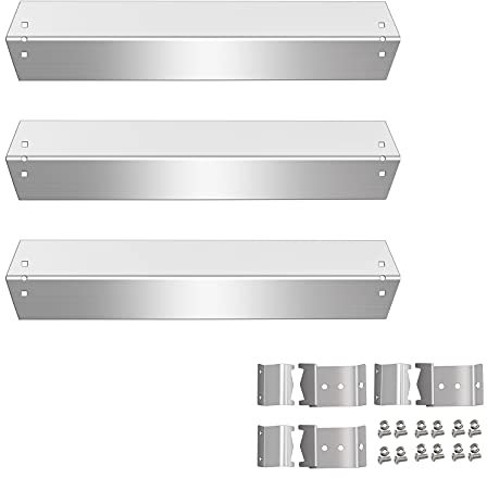 Grill Heat Plates Shield Stainless Steel Burner Cover BBQ Replacement Parts for Chargriller 5050, 5060 Duo Gas Charcoal 3001, 3008, 3030, 4000, 4208, 5072, 5252, 3-pack Flavorizer Bar Heat Deflector