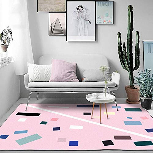 Moderner Designer Teppich Nordic Teppiche Skandinavischer Stil rosa verstreut geometrisch für Schlafzimmer & Heimtextilien80*120