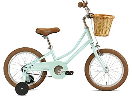 FabricBike Kids - Bicicletta per Bambini con Pedali per Bambini e Ragazze, Ruote Rimovibili da 12 e 16, 4 Colori (Classic Green, 16: 3-7 Anni (Da 96 a 120 cm di altezza))