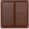 Marron 200x200 mm Rejilla de Ventilacion con Mosquitera, Metalica