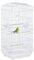 PawHut Jaula para Pájaros 46,5x35,5x92 cm Pajarera de Metal con Puertas 4 Comederos 3 Perchas Columpio Bandeja Extraíble y Asa de Transporte para Loro Canario Periquito Blanco