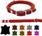 Hundehalsband Fettleder kleine Hunde/große Hunde verstellbar handgeflochten Made IN Germany (XXL 52cm-58cm Breite:25mm, Rot)