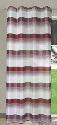 Experience by Omega Ösenschal Seitenschal Vorhang 2421 140x245 cm Gestreift Weiß Grün Blau Grau Rot Farbe Rot