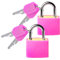 Kofferschloss mit Schlüssel - LeFeirr Gepäck-Vorhängeschloss Klein für Reisen, Schließfächer, Urlaubskoffer, 2 Stück Mini Koffer Schlösser(Rosa)