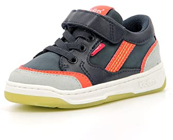 Kickers - Kickers Mixte Enfant Kouic Basket - B0B7JNH95M - Marine Gris Orange, 34