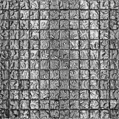 Glasmosaik Mosaikfliese silber glänzend Wand Boden Küche Bad Dusche 10 Mosaikmatten = 0,9 qm