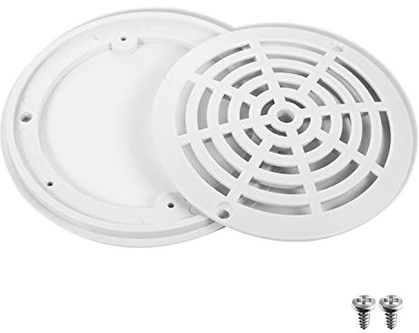 Main Drain Cover, Diameter 8 Inch Pool White Durable Drain Cover Sturdy ABS Plastic Pool Main Drain Cover Compatible for Hayward SP-1030 Swimming Pool Accessories